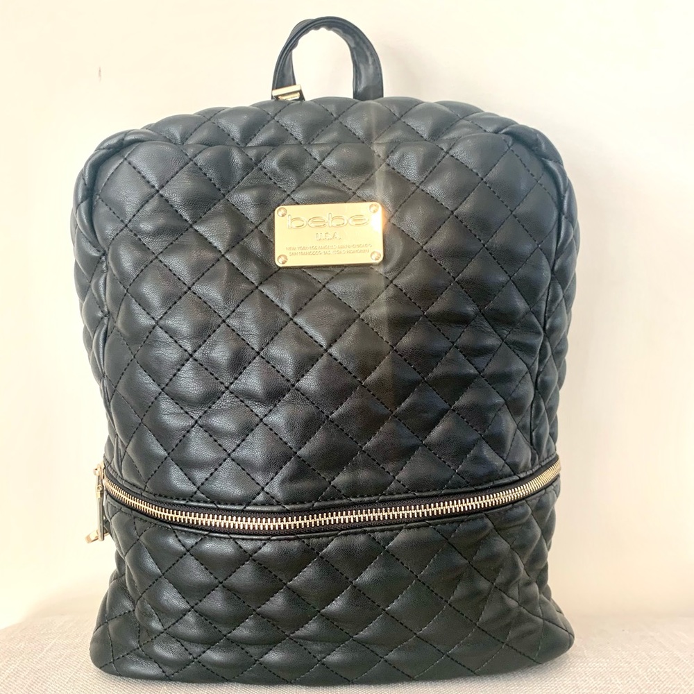 BeBe Black quilted backpack New w/o tags